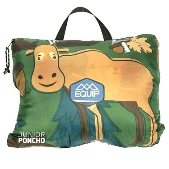 OS Junior Poncho Sleeping Bag Blanket Carry Case Zipper Pouch Moose Print NEW - Picture 2 of 10